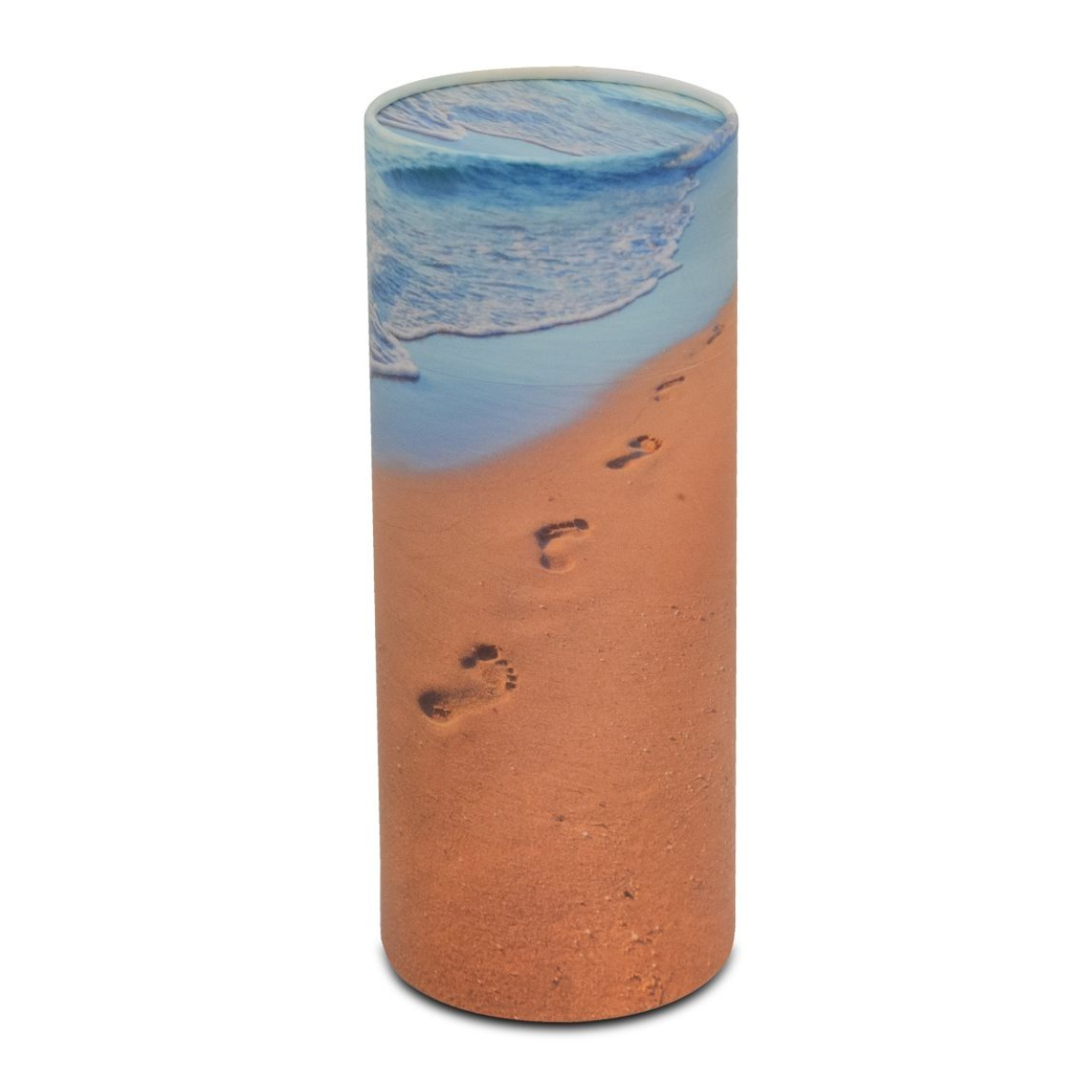 Footprints in the Sand Cylinder Urn