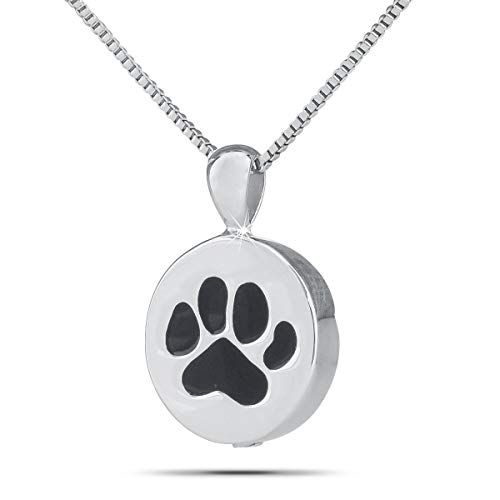 Paw Print Silver Keepsake Pendant